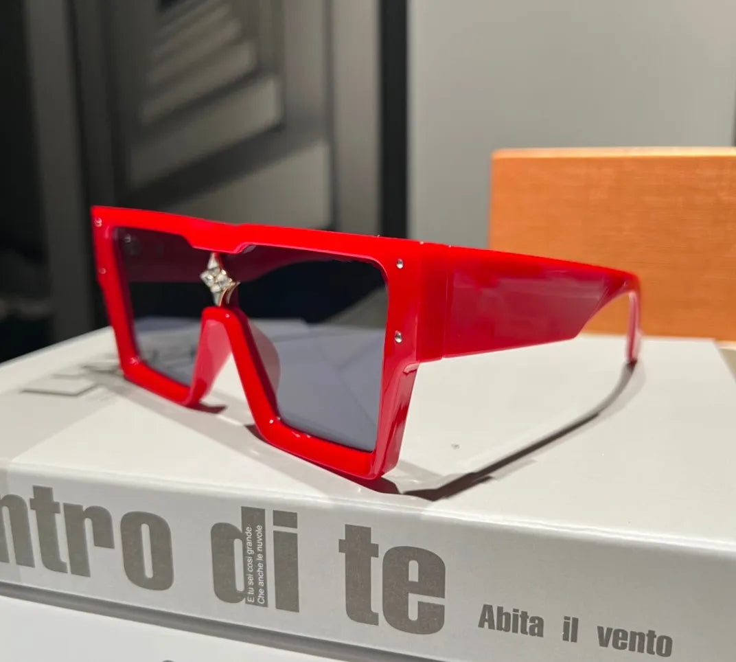 Designer Cyclone Sunglasses Men and Women Fashion Large Frame Square Mens Sunglass Oversized Glasses Millionaire Plank Sunglasses 1547 Vintage Eyeglass