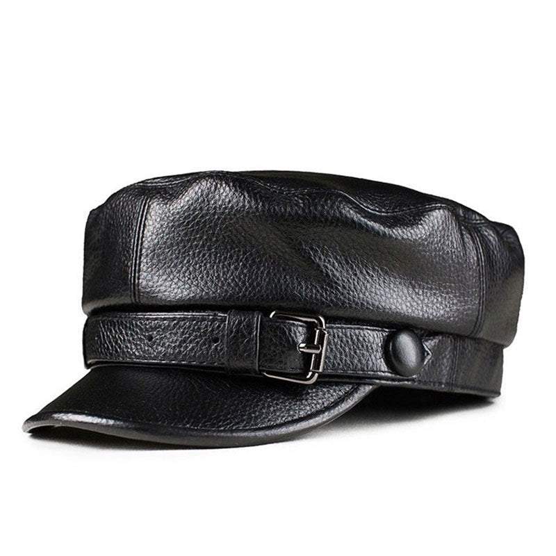 Men And Women Fashion Retro Cowhide Beret