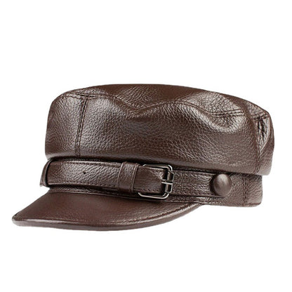 Men And Women Fashion Retro Cowhide Beret