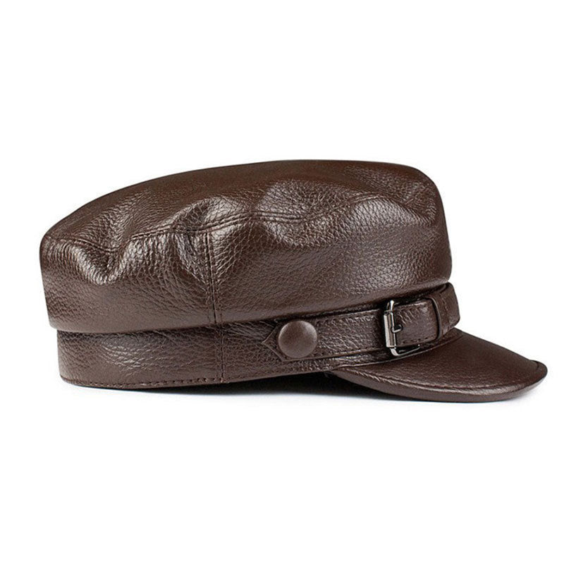 Men And Women Fashion Retro Cowhide Beret