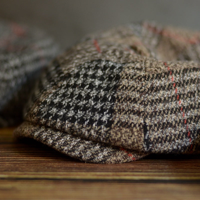 Woolen Octagonal Beret Thickened Autumn And Winter For Men And Women