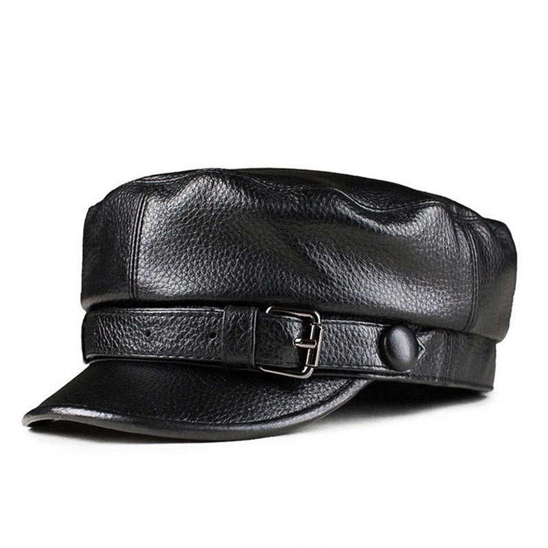 Men And Women Fashion Retro Cowhide Beret