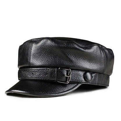 Men And Women Fashion Retro Cowhide Beret